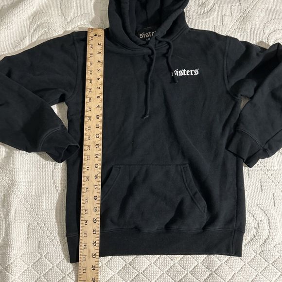 James Charles Sisters Repeating Black Hoodie Size Small SISTERS  Sweater Unisex - Picture 4 of 6